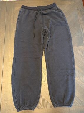 Athleta Black Waffle Waistband Joggers